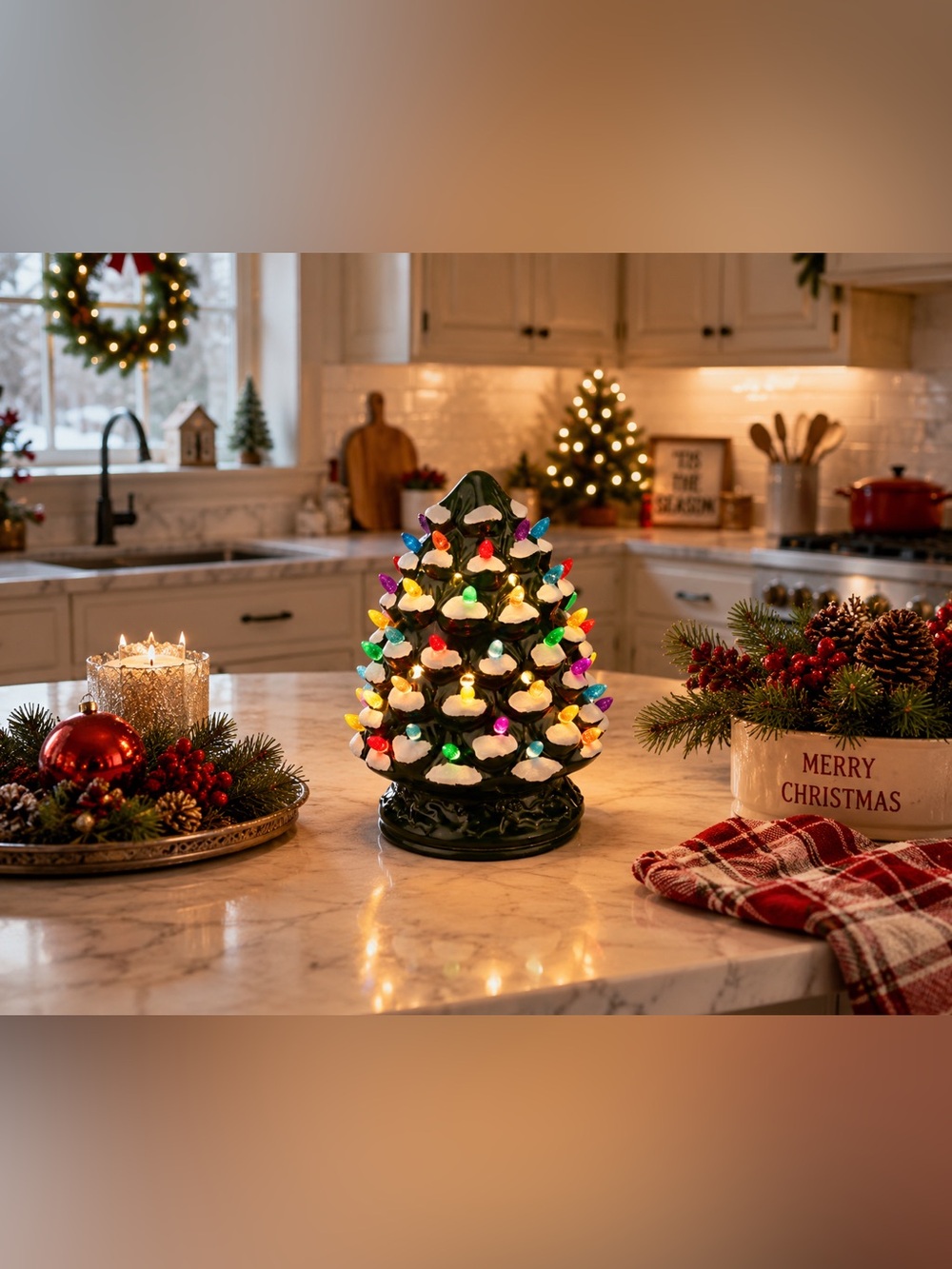 Red Shed Light-Up Christmas Tree Wax Warmer